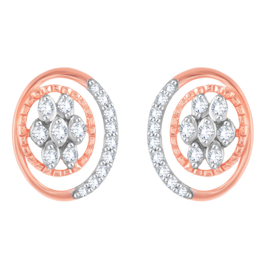 Diamond Earring for her in Rose Gold DER23905