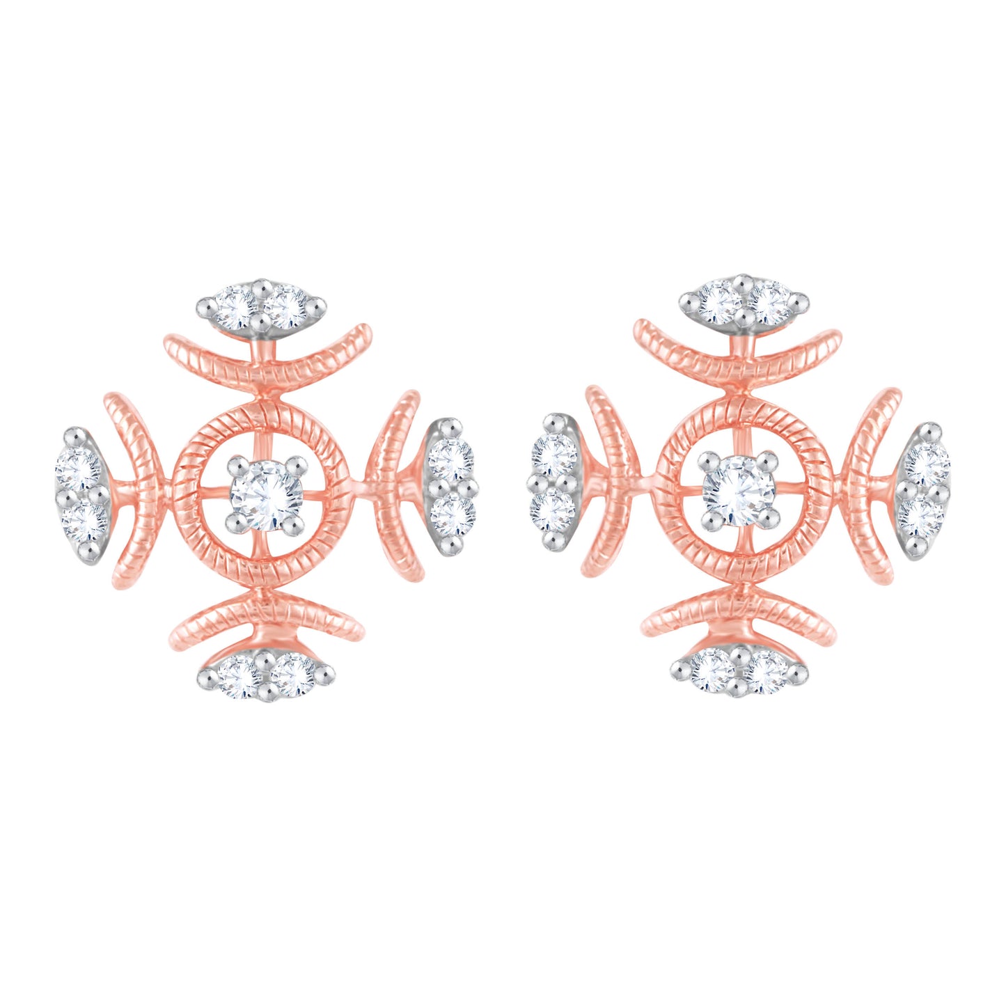 Diamond Earring for her in Rose Gold DER23907