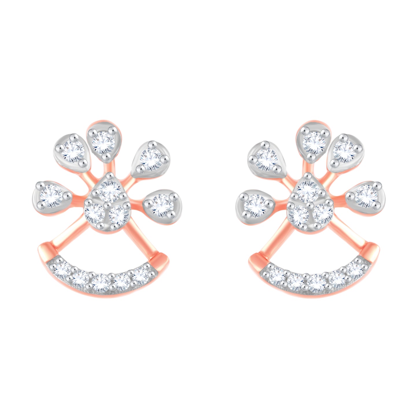 Diamond Earring for her in Rose Gold DER23909