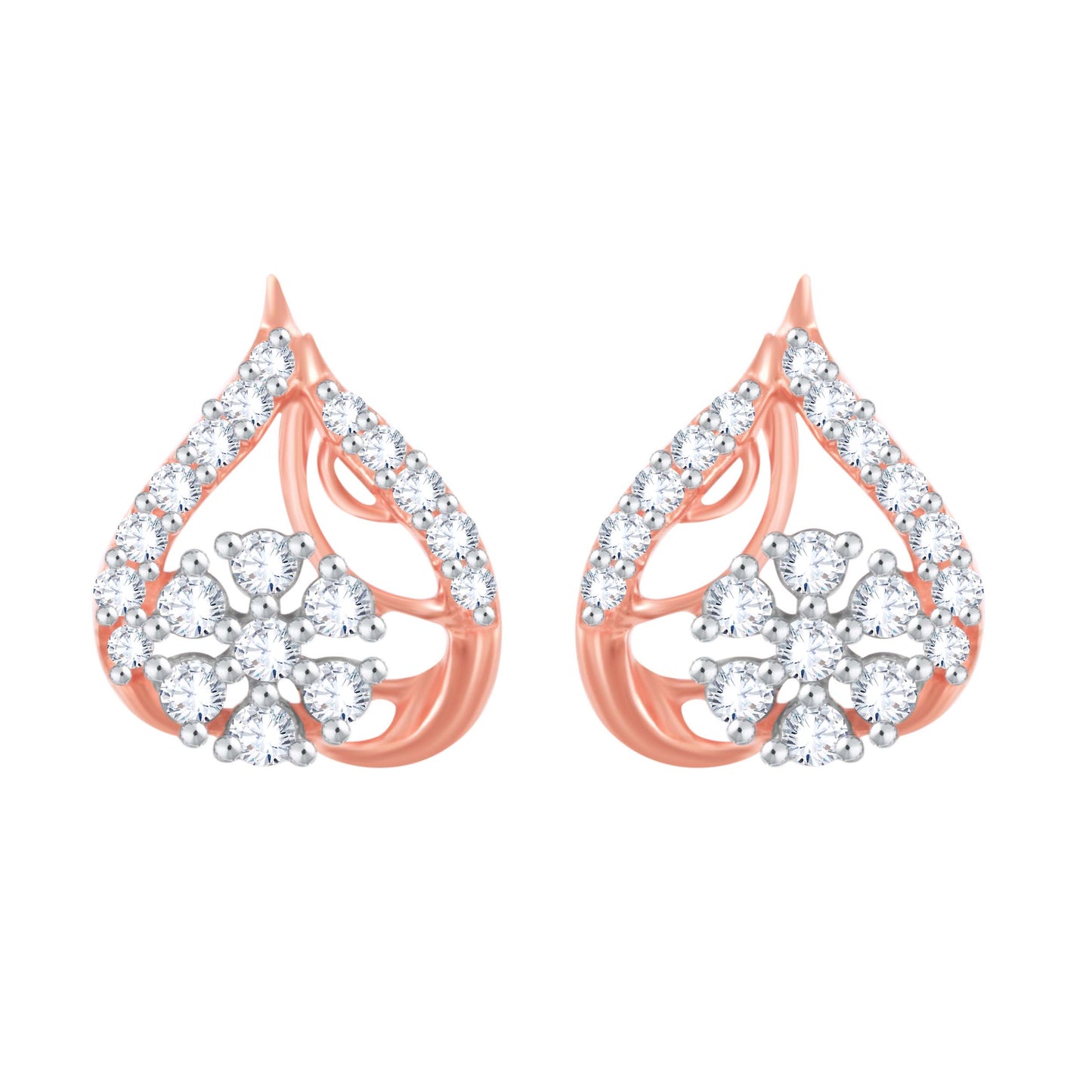 Diamond Earring for her in Rose Gold DER23912