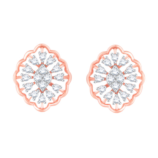 Diamond Earring for her in Rose Gold DER23915