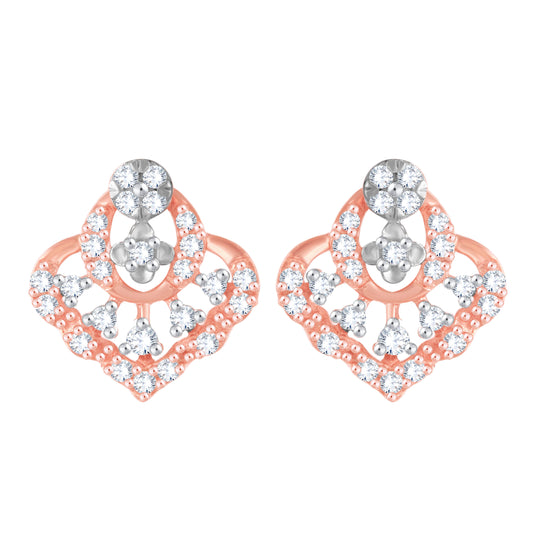 Diamond Earring for her in Rose Gold DER23916