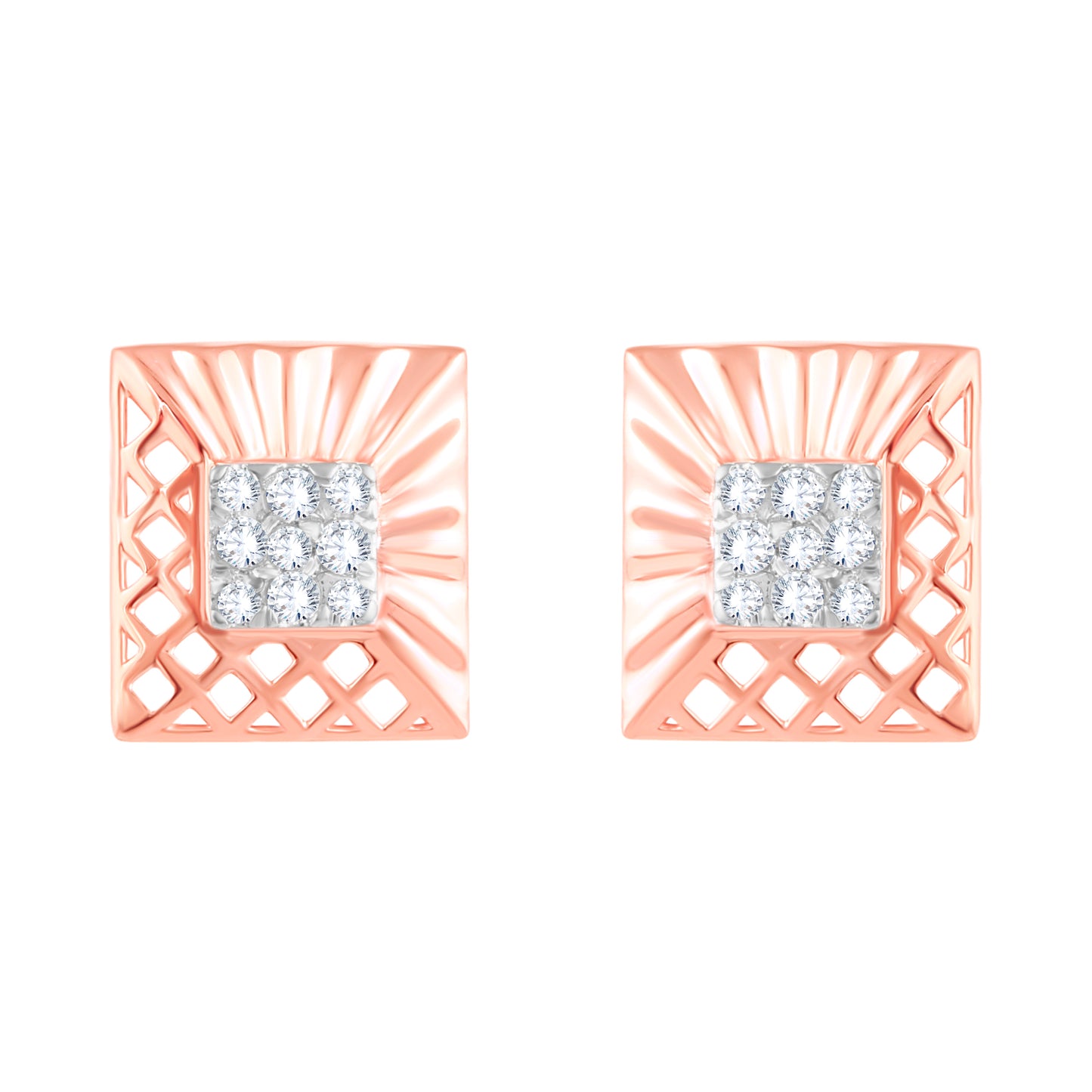 Diamond Earring for her in Rose Gold DER23917