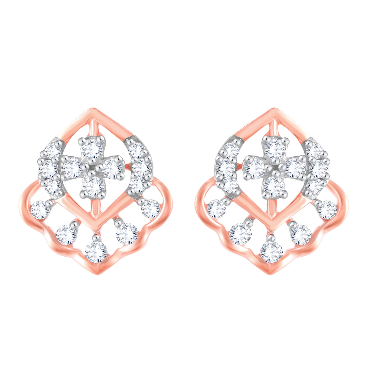 Diamond Earring for her in Rose Gold DER23921