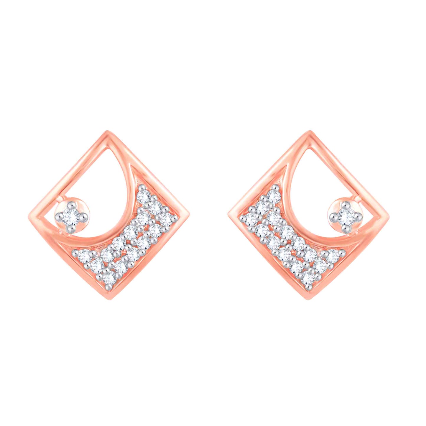 Diamond Earring for her in Rose Gold DER23924