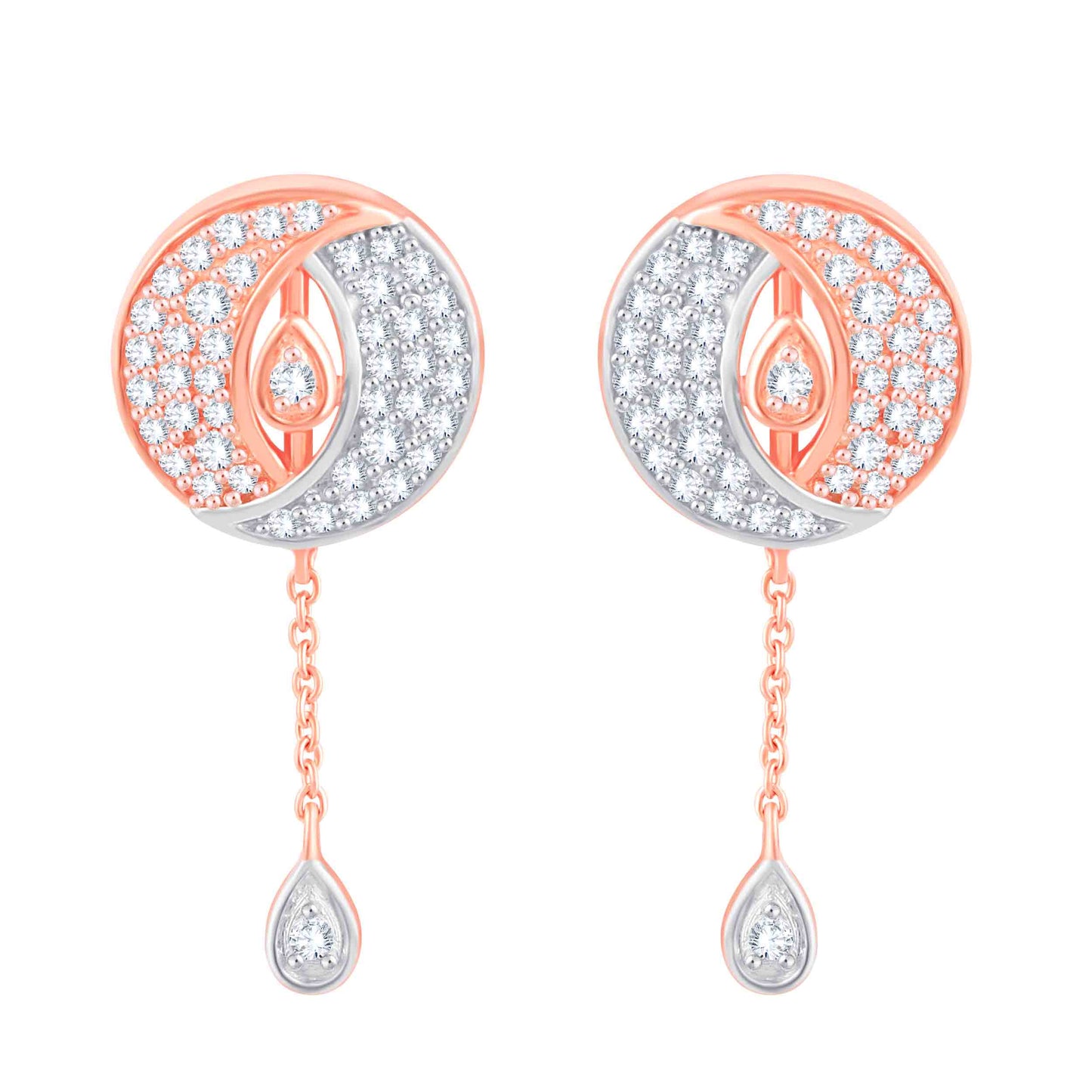 Diamond Earring for her in Rose Gold DER23925