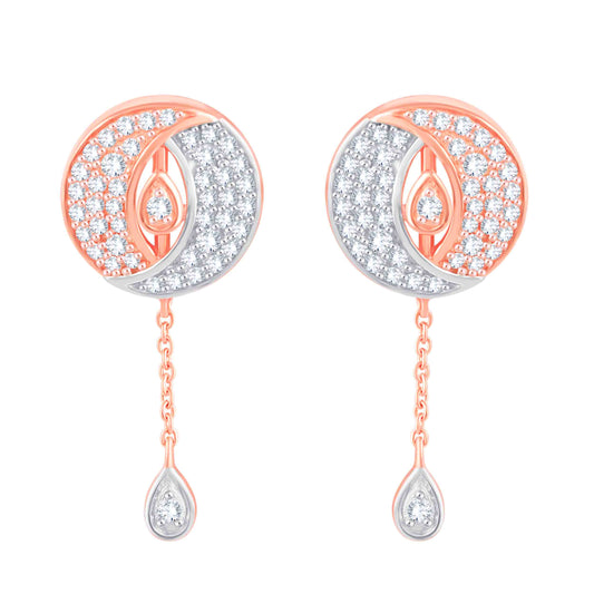 Diamond Earring for her in Rose Gold DER23925