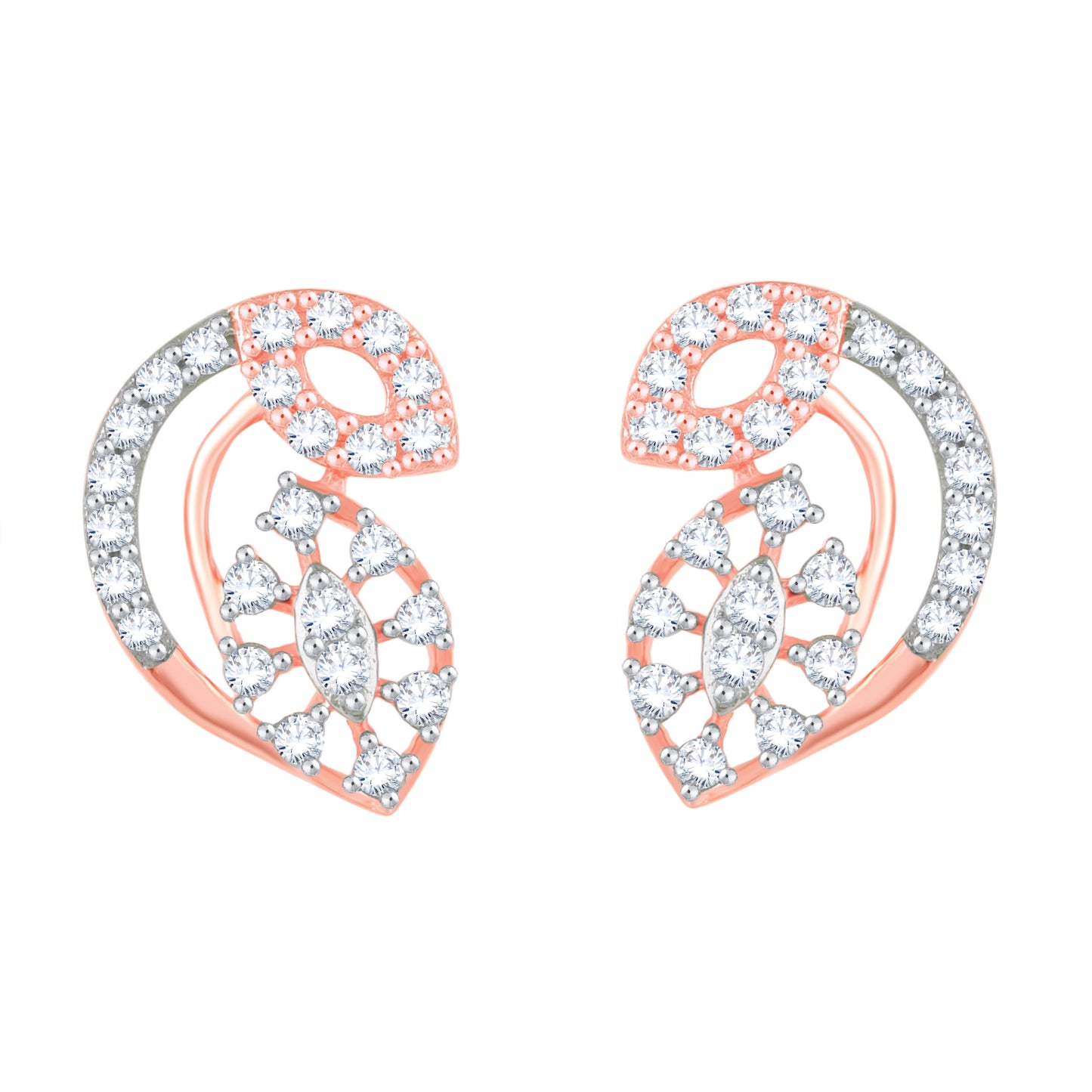 Diamond Earring for her in Rose Gold DER23926