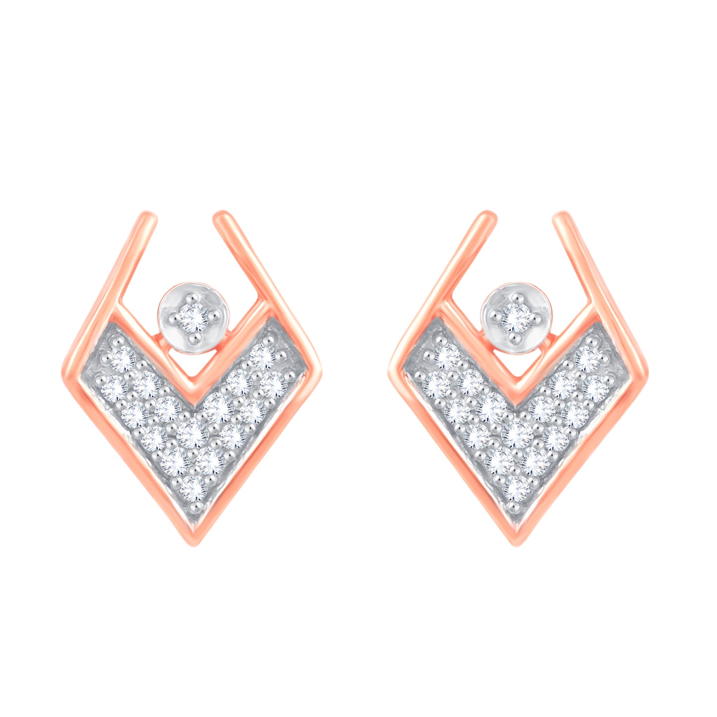 Diamond Earring for her in Rose Gold DER23929