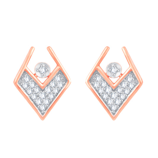 Diamond Earring for her in Rose Gold DER23929