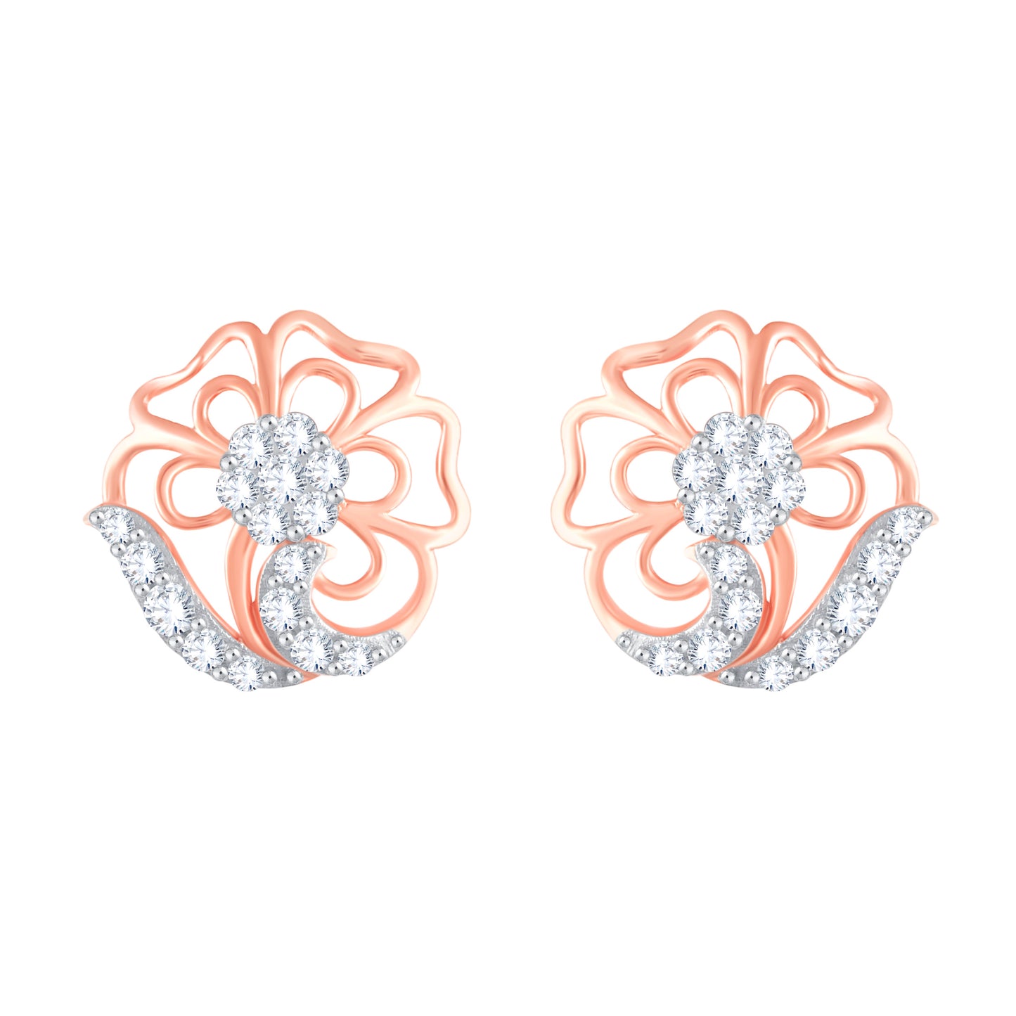 Diamond Earring for her in Rose Gold DER23932