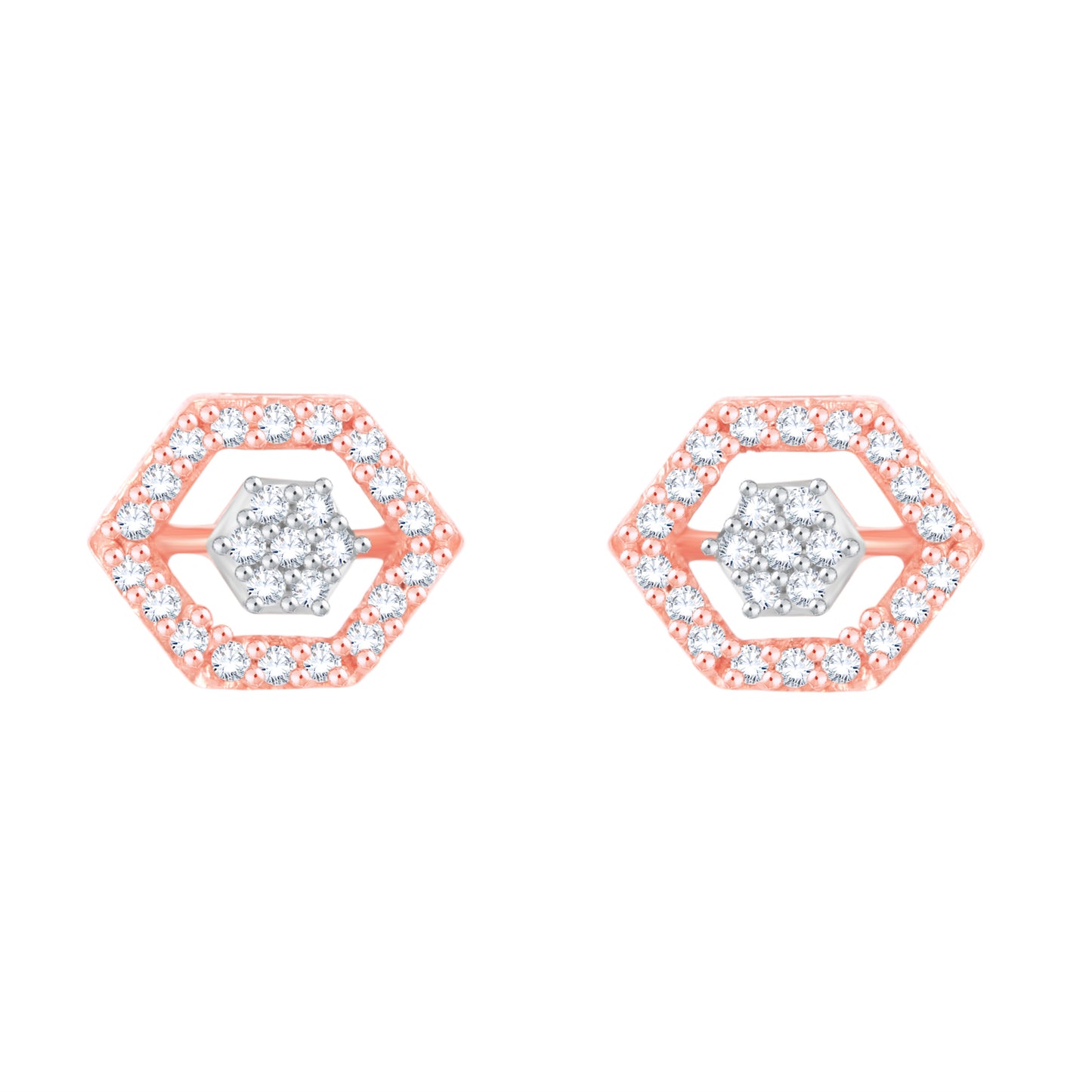 Diamond Earring for her in Rose Gold DER23933