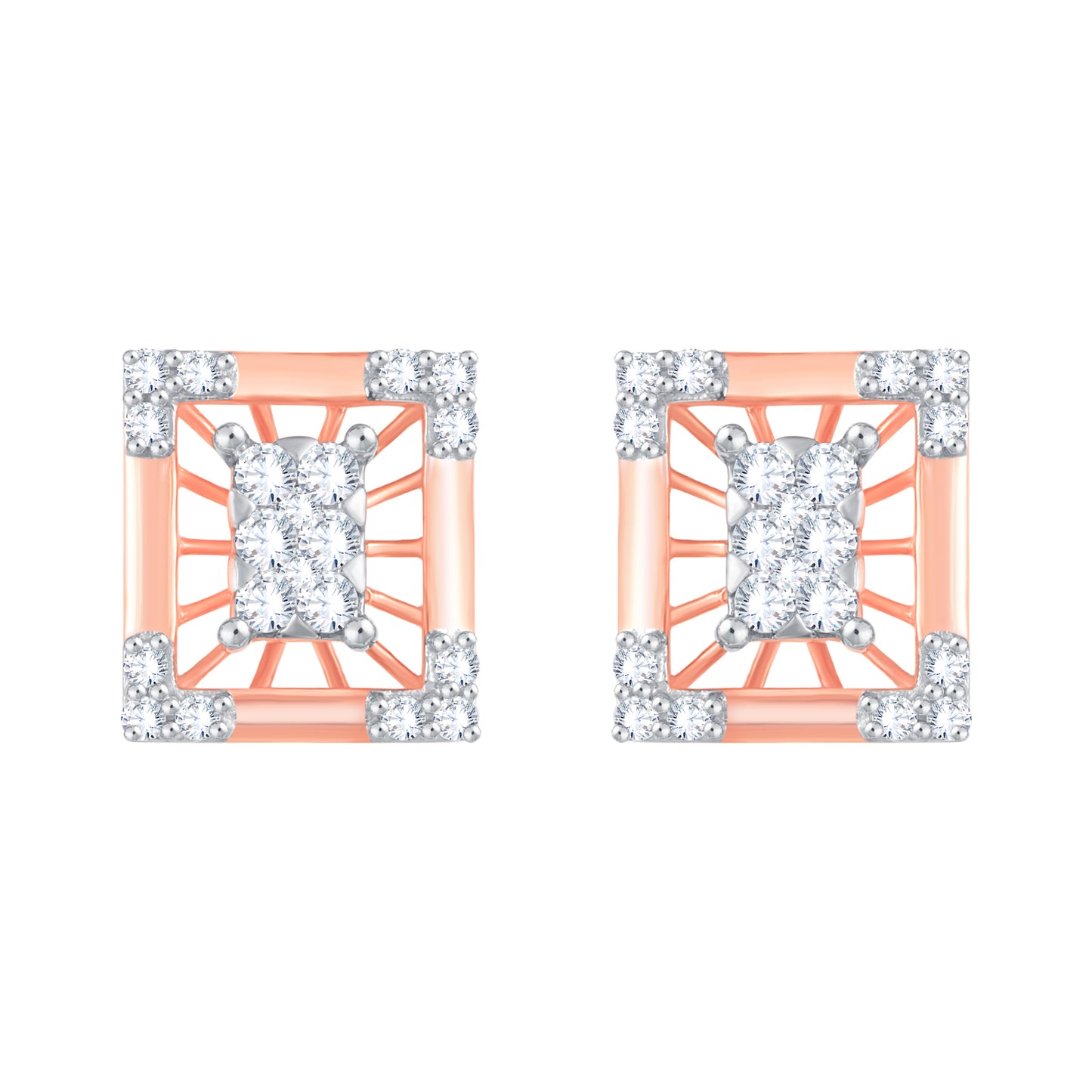 Diamond Earring for her in Rose Gold DER23937