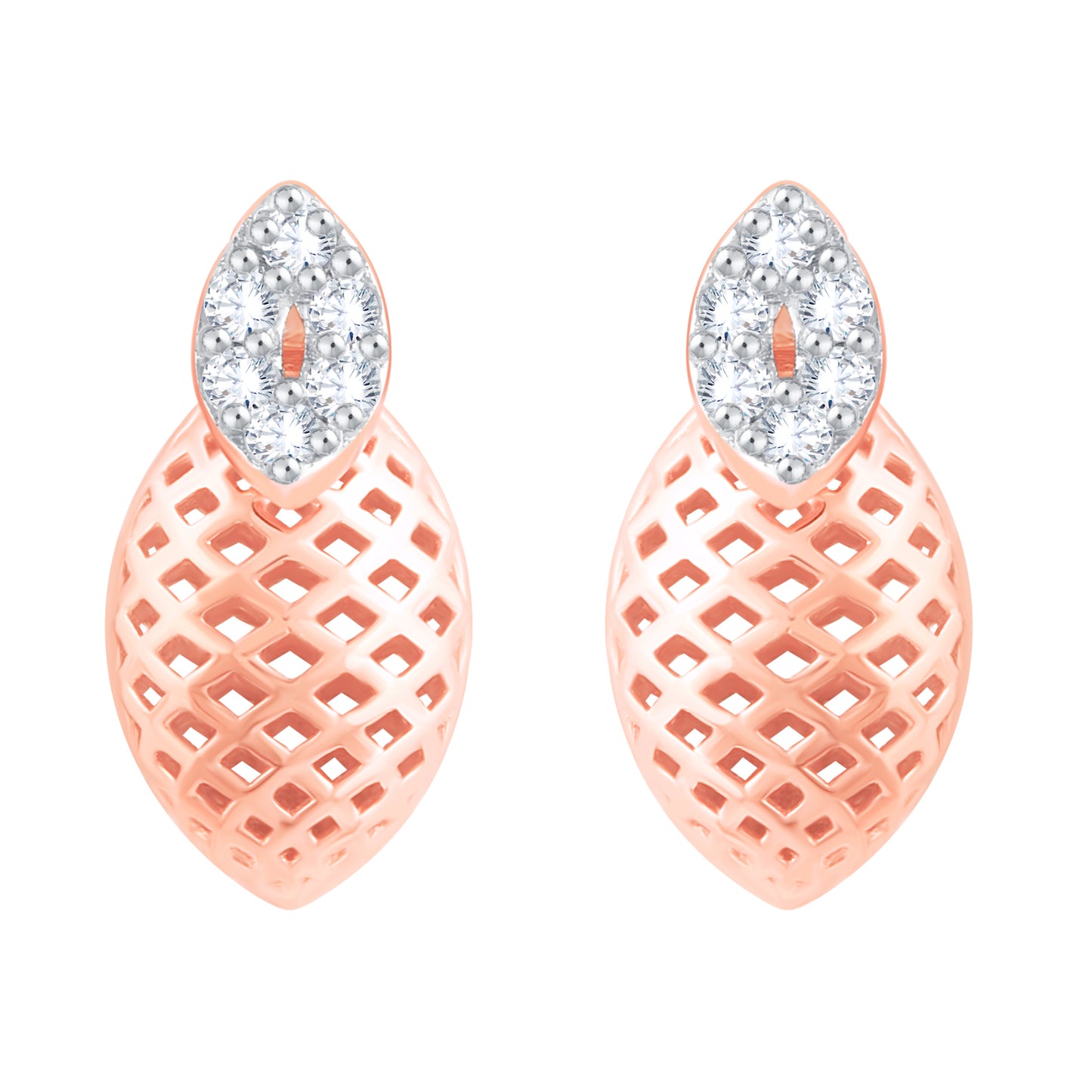 Diamond Earring for her in Rose Gold DER23939