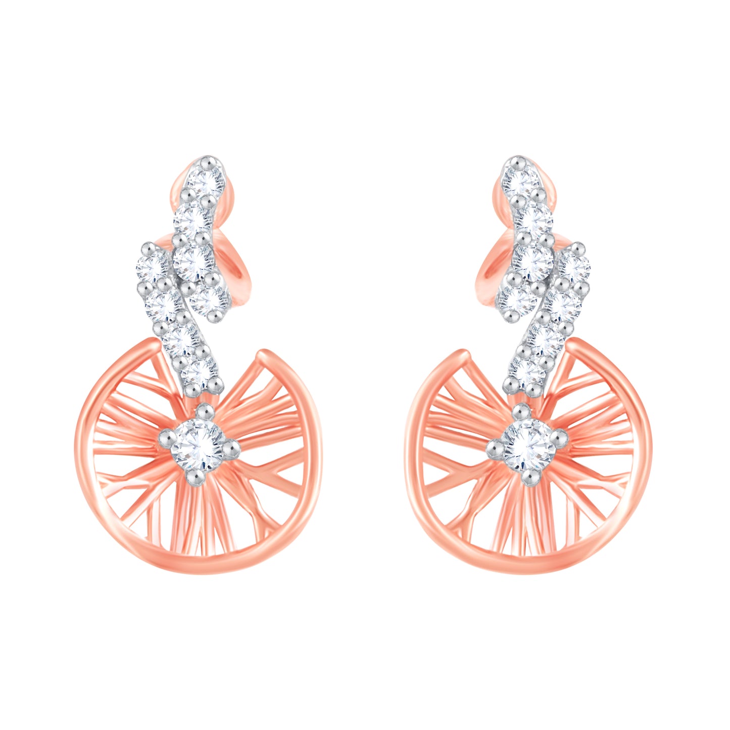 Diamond Earring for her in Rose Gold DER23941