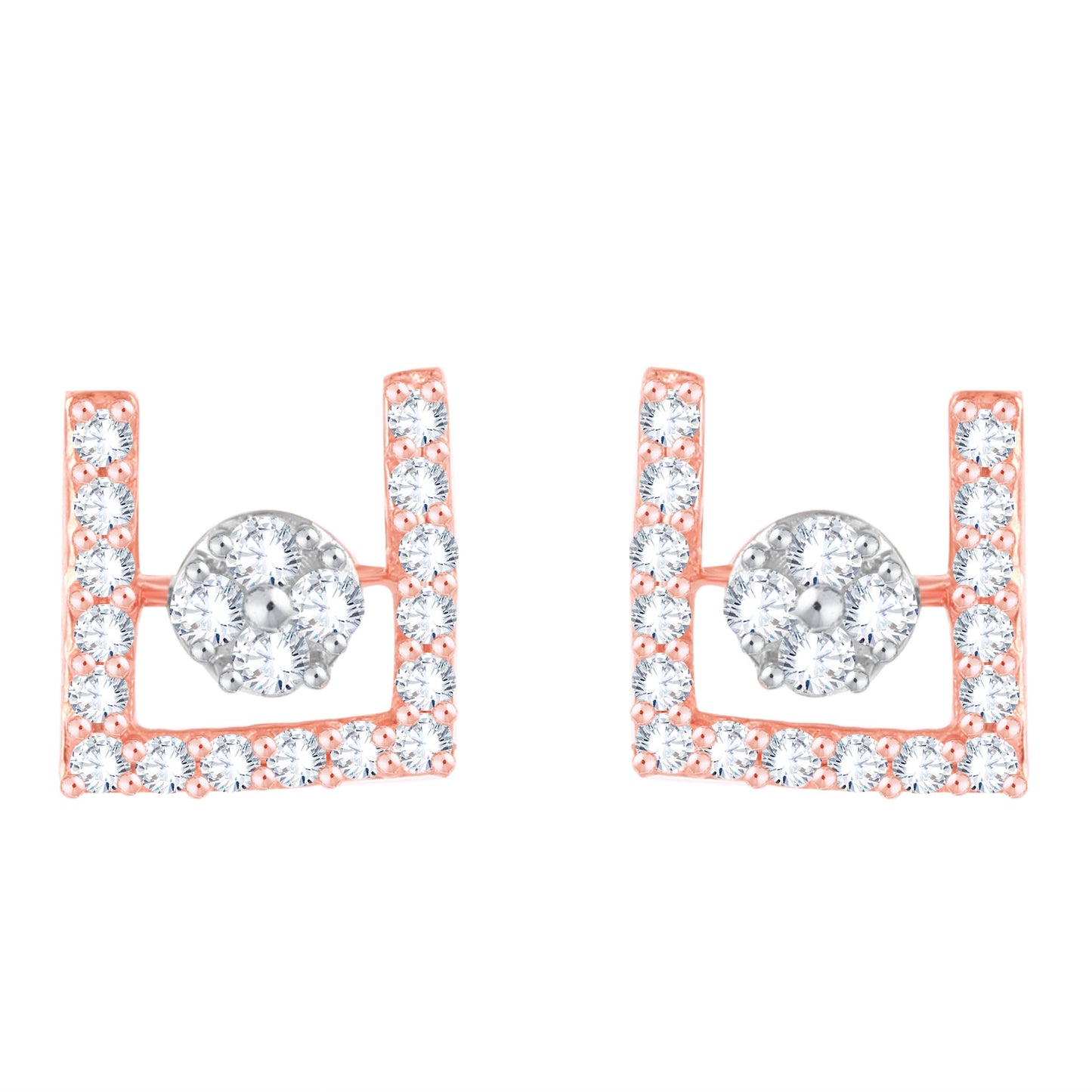 Diamond Earring for her in Rose Gold DER23951