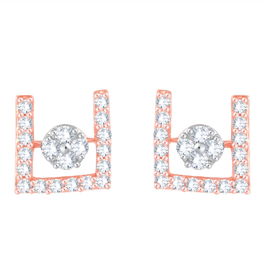 Diamond Earring for her in Rose Gold DER23951