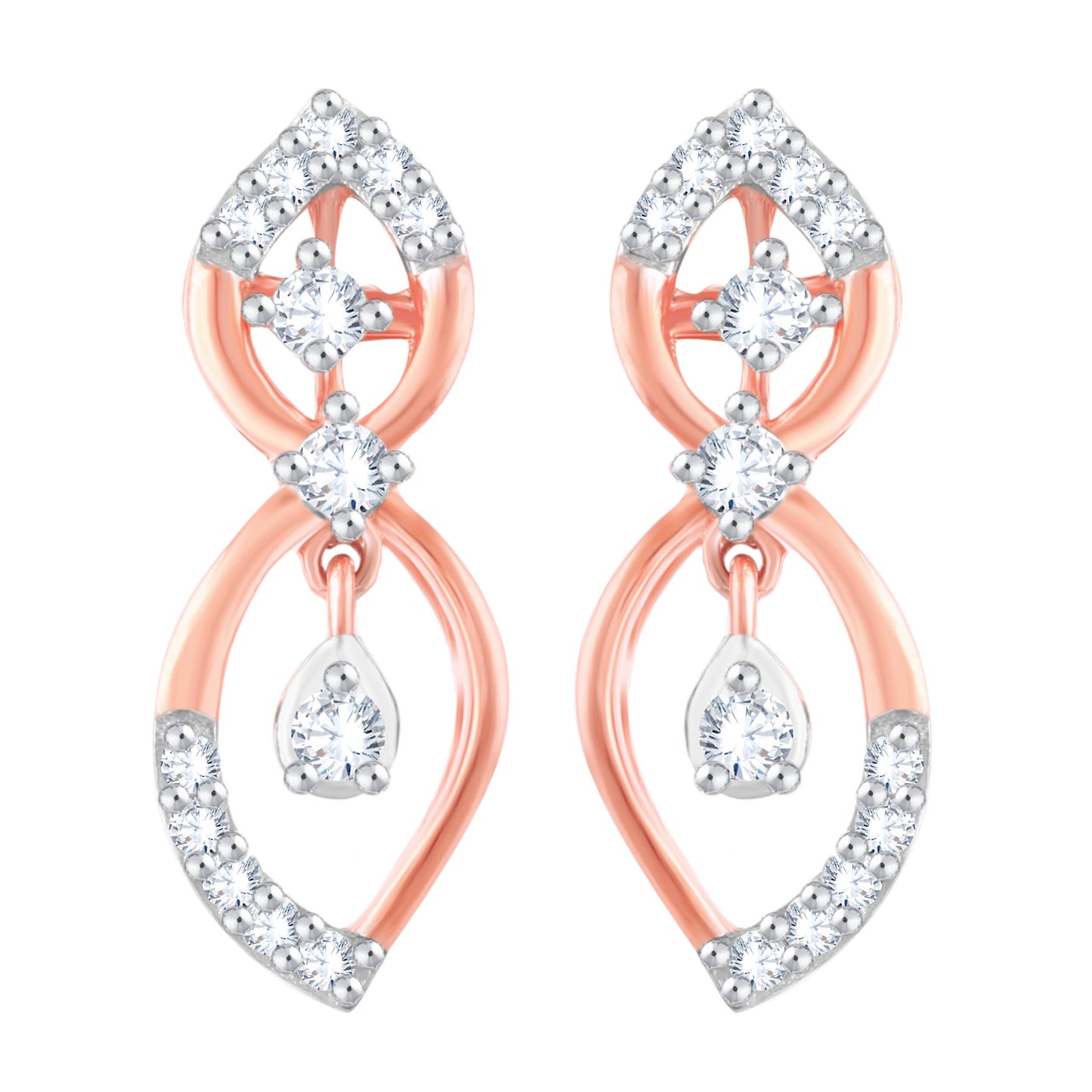 Diamond Earring for her in Rose Gold DER23952