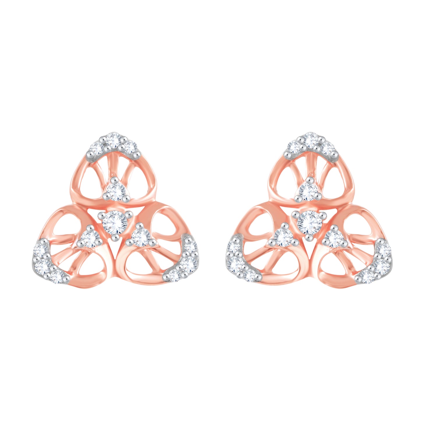 Diamond Earring for her in Rose Gold DER23954