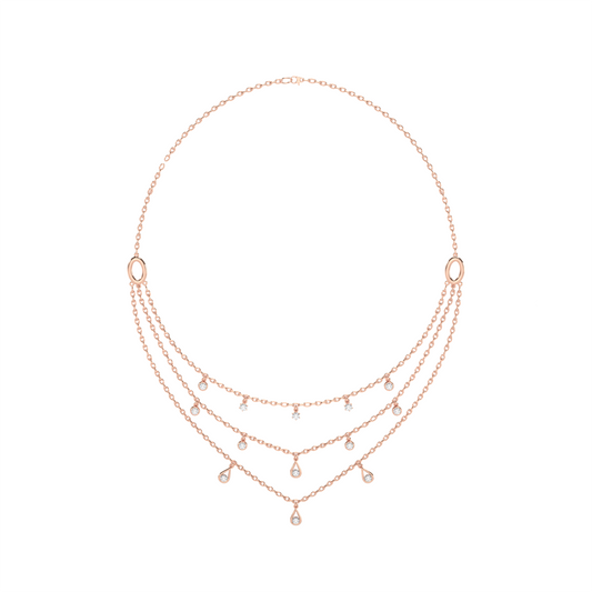 Alvira 3-Line Diamond Necklace