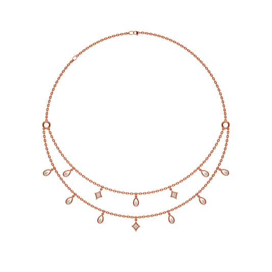 Abha 2-Line Trendy Diamond Necklace