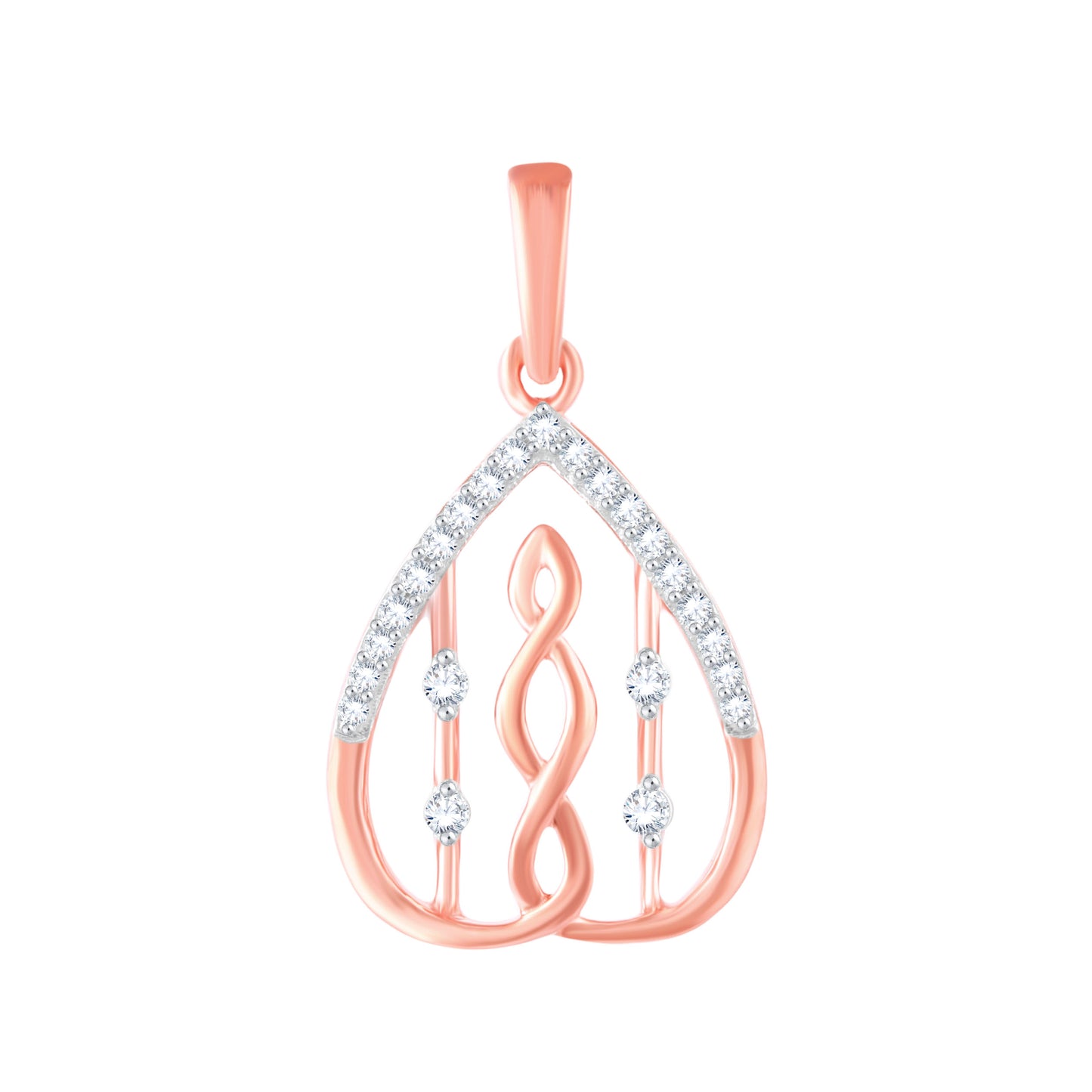 Diamond Pendant for her in Rose Gold DPD22105