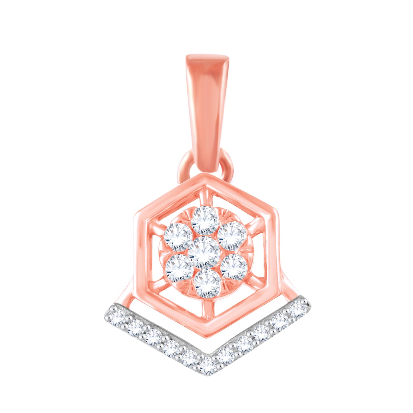 Diamond Pendant for her in Rose Gold DPD22118