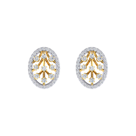 Zoi Oval Diamond Studs