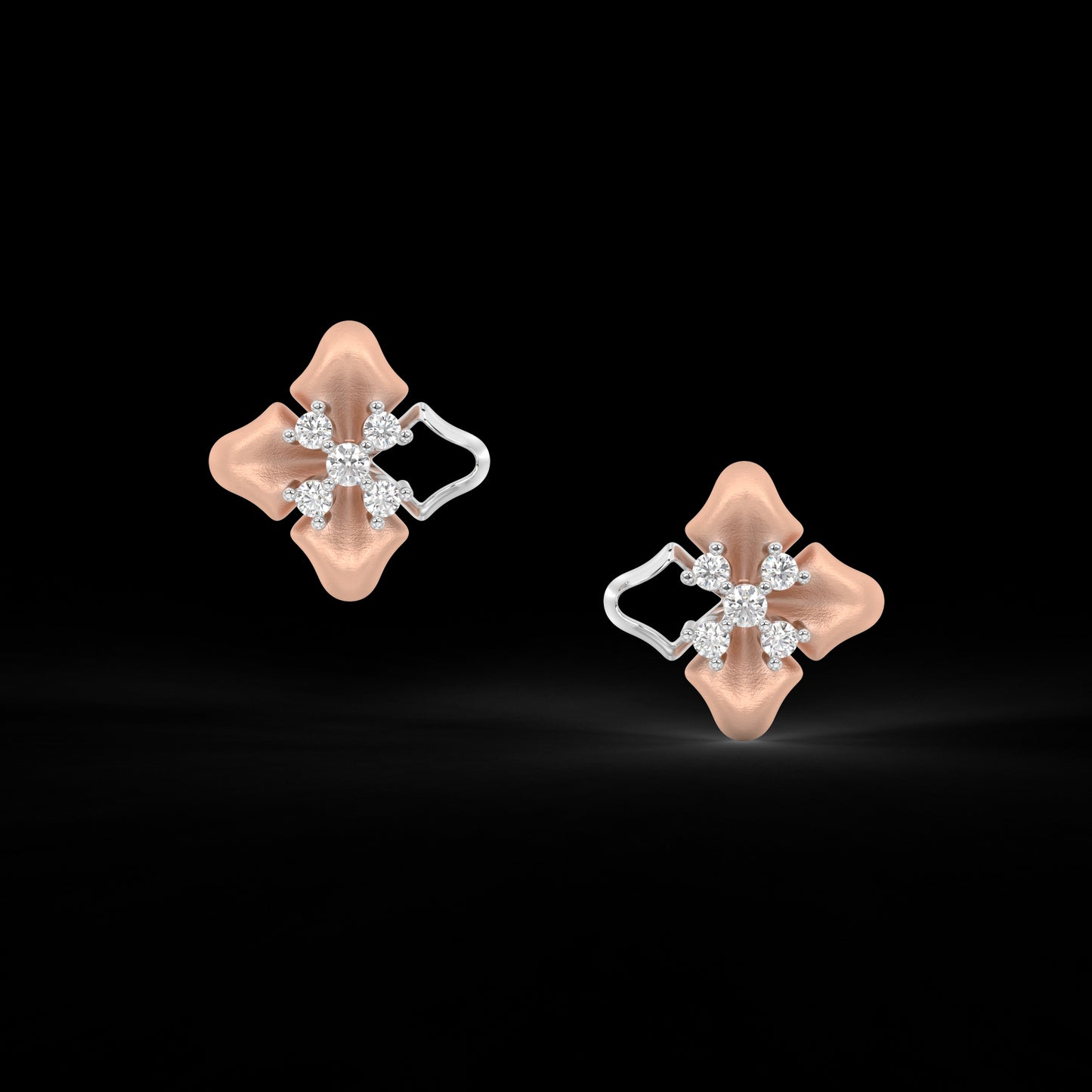 Diamond Pendant Set for her in Rose & White Gold DPE22005