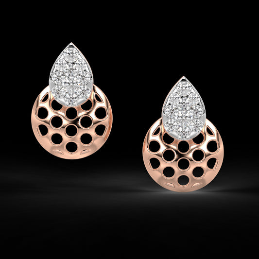 Diamond Pendant Set for her in Rose & White Gold DPE22013