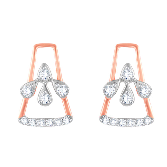 Diamond Earring for her in Rose Gold DPE23002