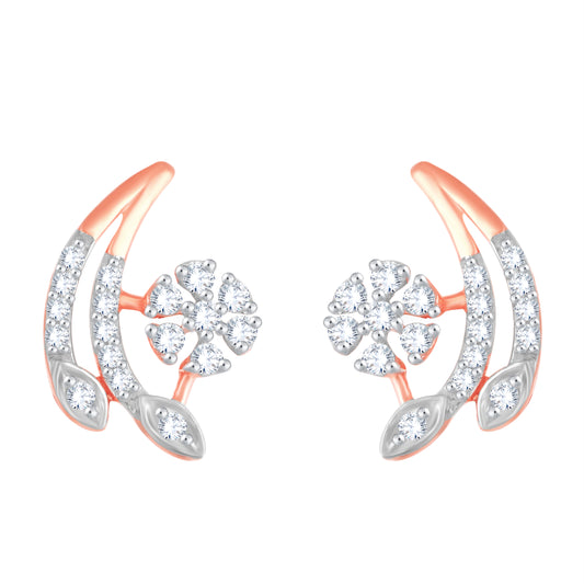 Diamond Earring for her in Rose Gold DPE23003