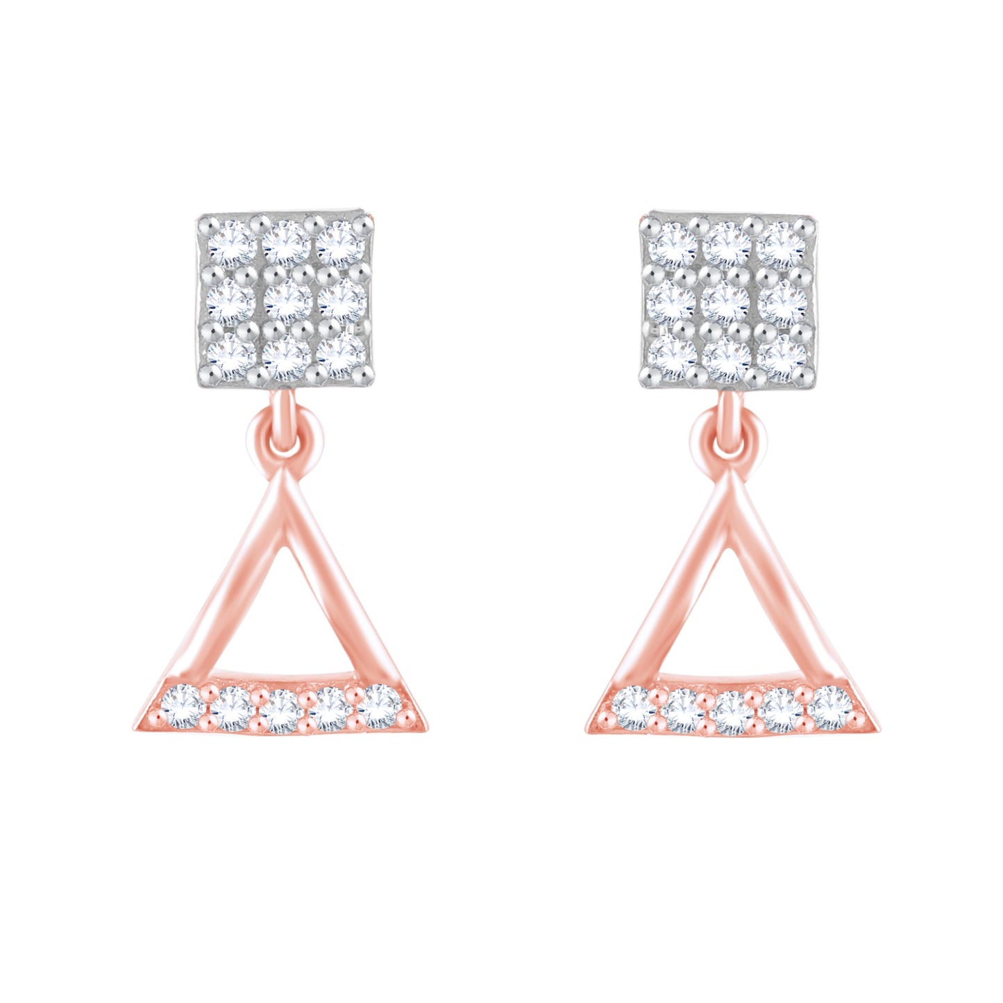 Diamond Earring for her in Rose Gold DPE23009