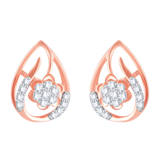 Diamond Earring for her in Rose Gold DPE23016