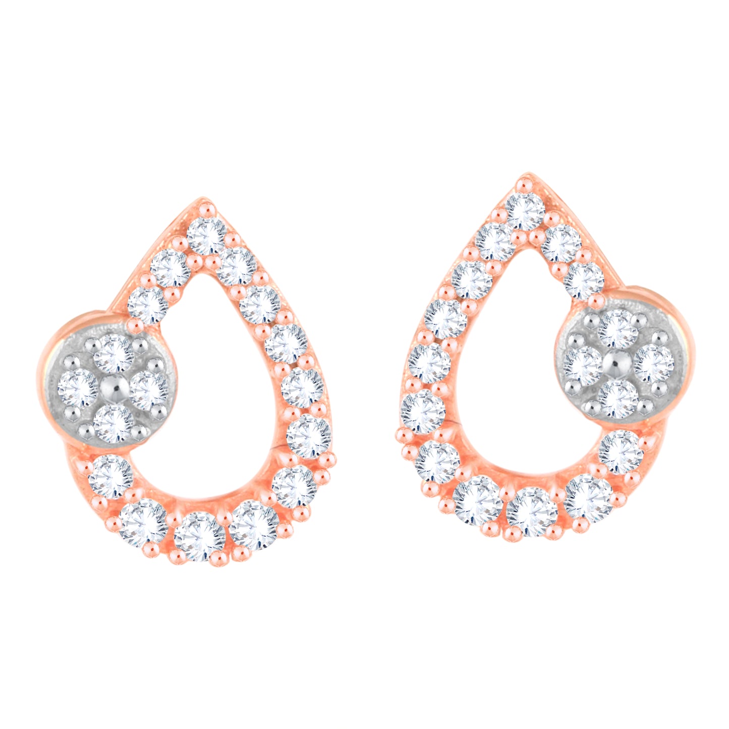 Diamond Earring for her in Rose Gold DPE23021