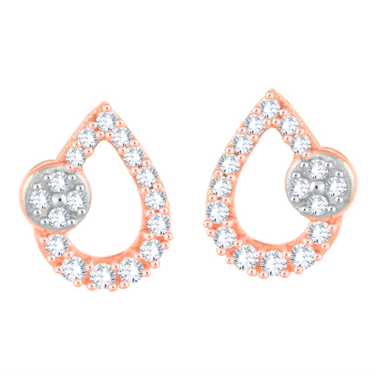 Diamond Earring for her in Rose Gold DPE23021