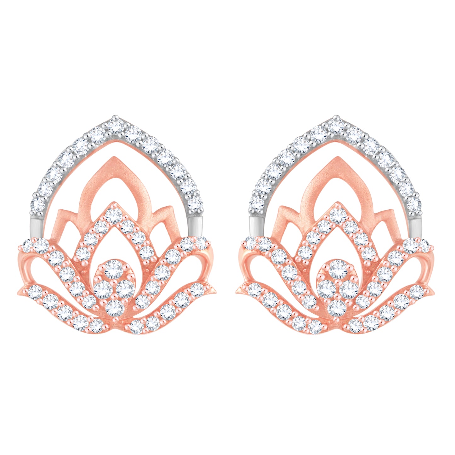 Diamond Earring for her in Rose Gold DPE23023