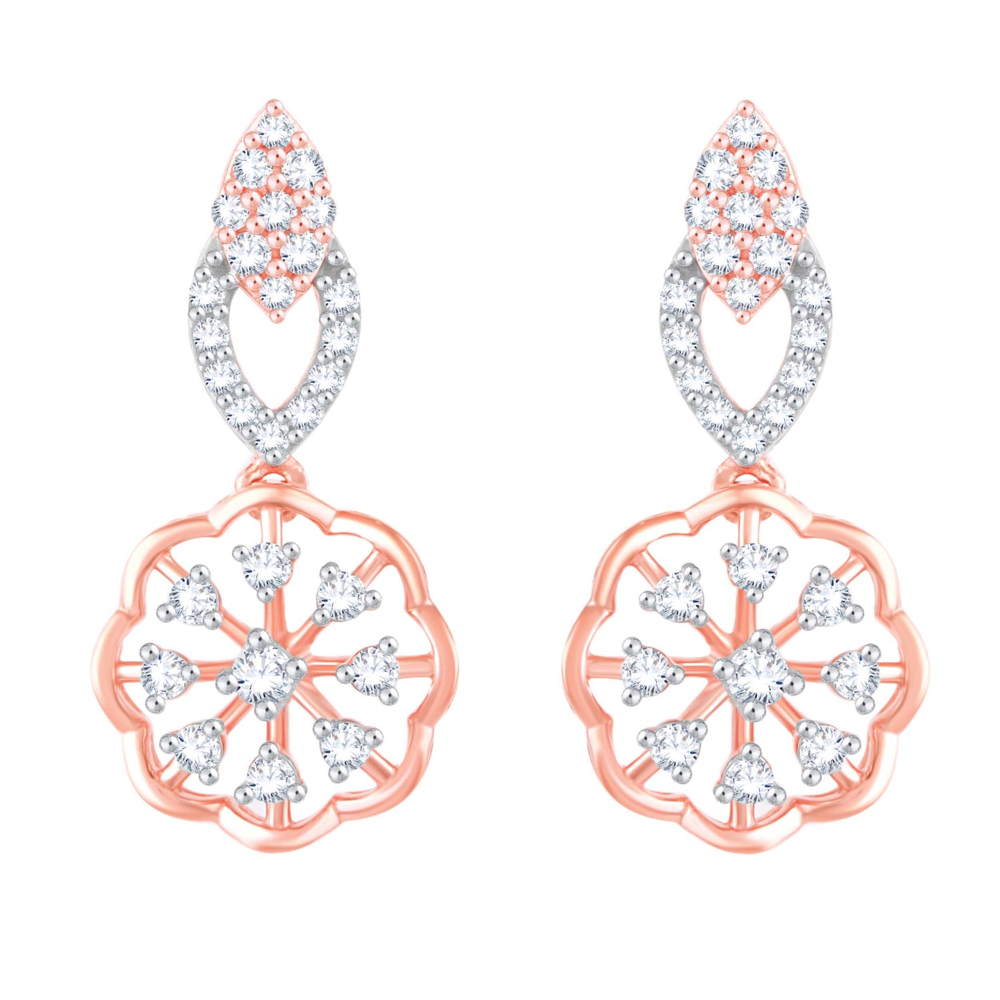 Diamond Earring for her in Rose Gold DPE23027