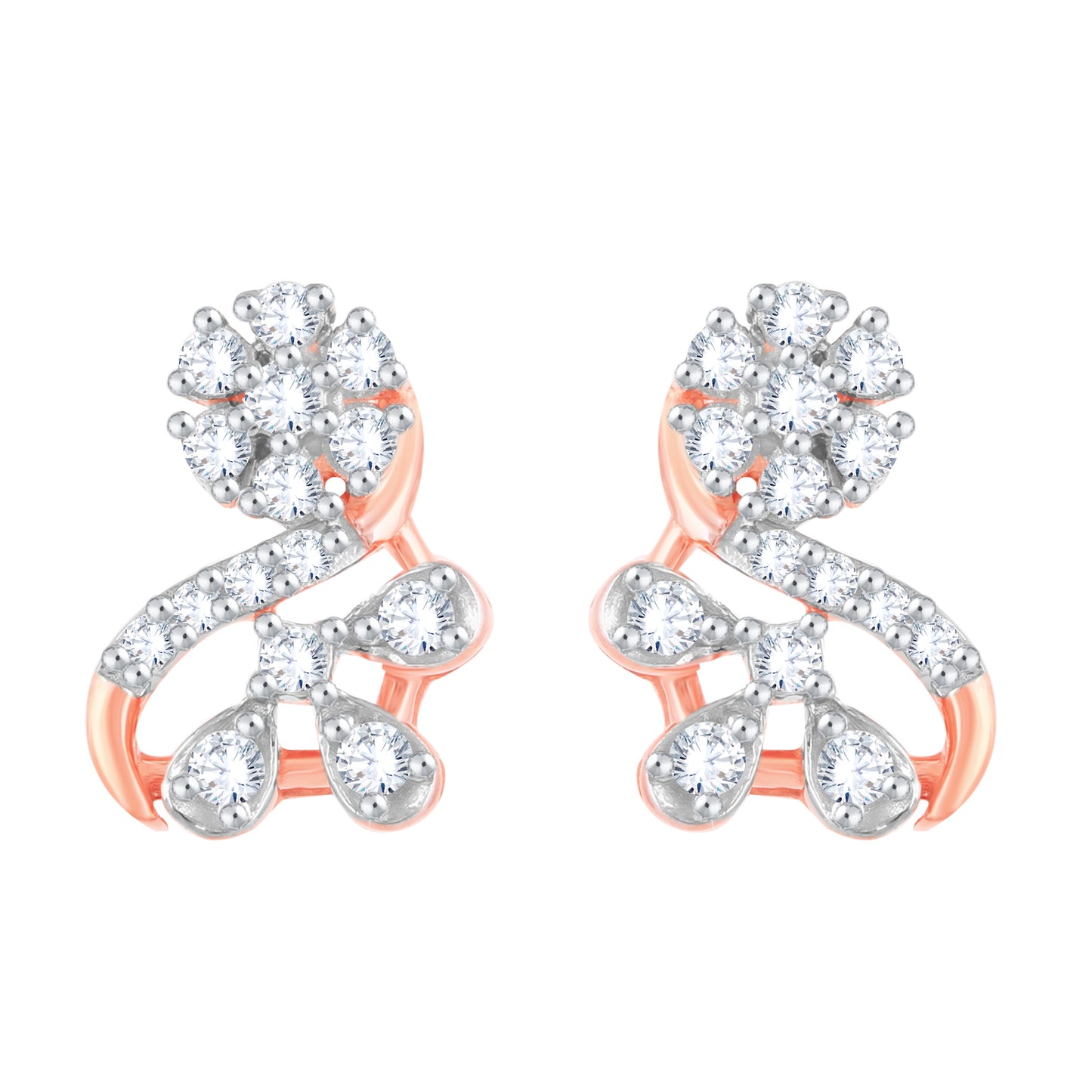 Diamond Earring for her in Rose Gold DPE23029