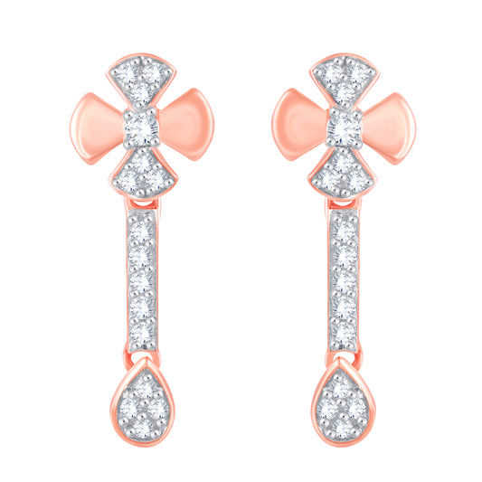 Diamond Earring for her in Rose Gold DPE23033