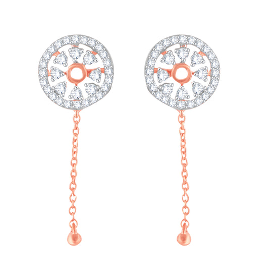 Diamond Earring for her in Rose Gold DPE23036