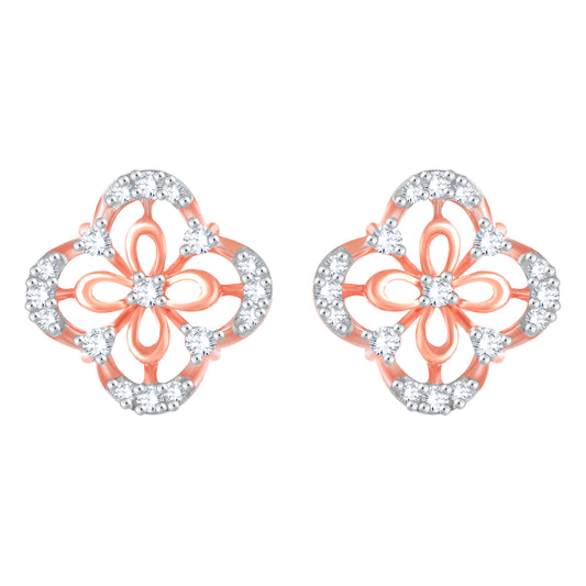 Diamond Earring for her in Rose Gold DPE23039