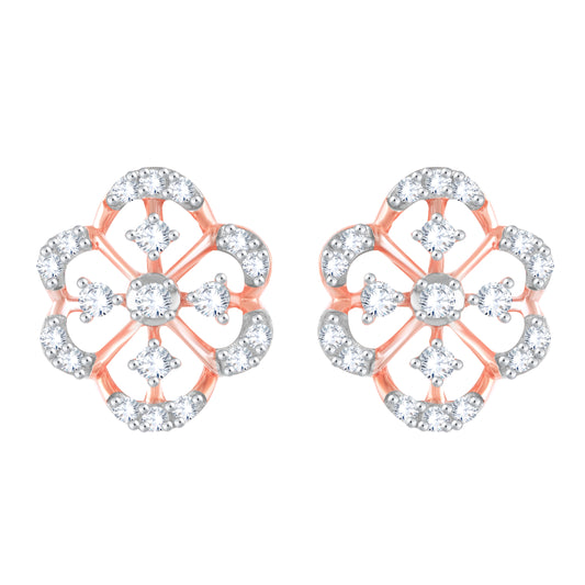 Diamond Earring for her in Rose Gold DPE23040