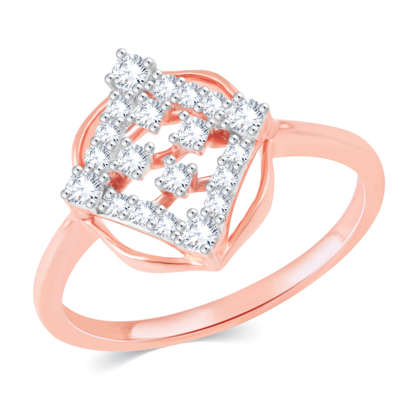 Diamond Ring for her in Rose Gold DPR23008