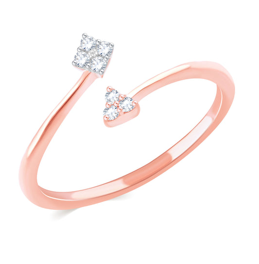 Diamond Ring for her in Rose Gold DPR23009