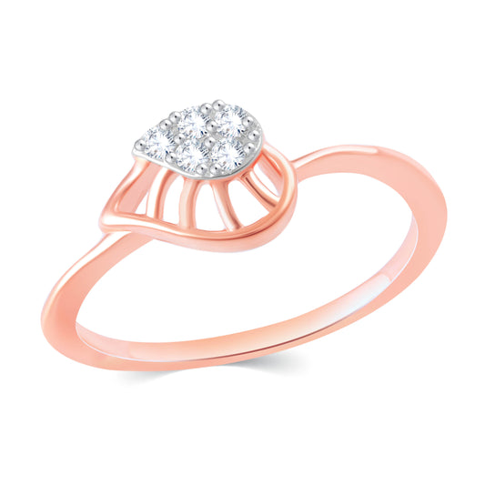 Diamond Ring for her in Rose Gold DPR23012