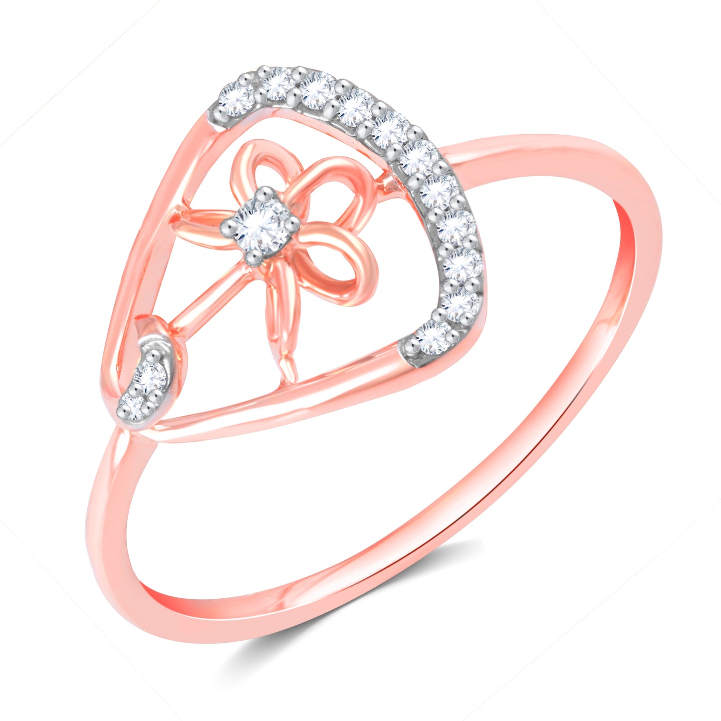 Diamond Ring for her in Rose Gold DPR23013