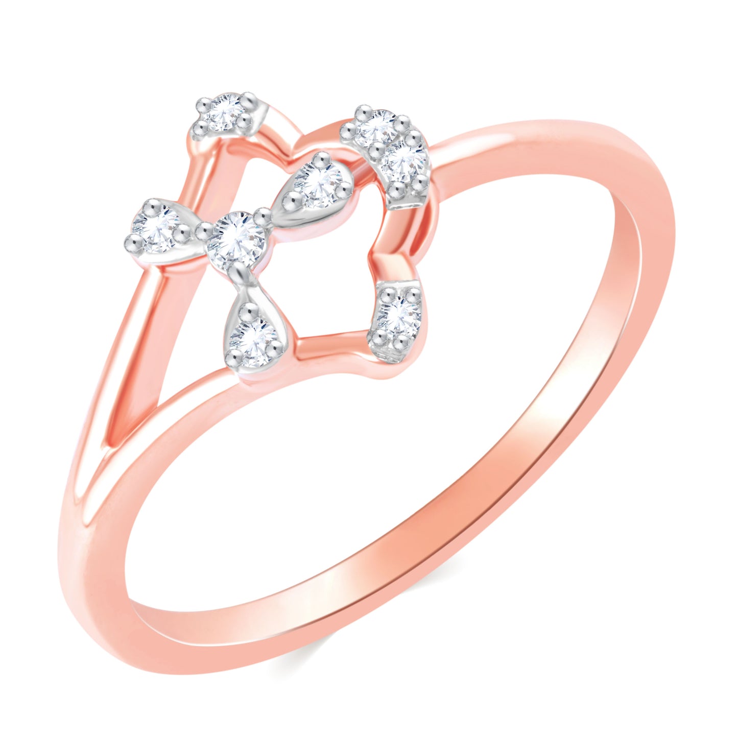 Diamond Ring for her in Rose Gold DPR23014