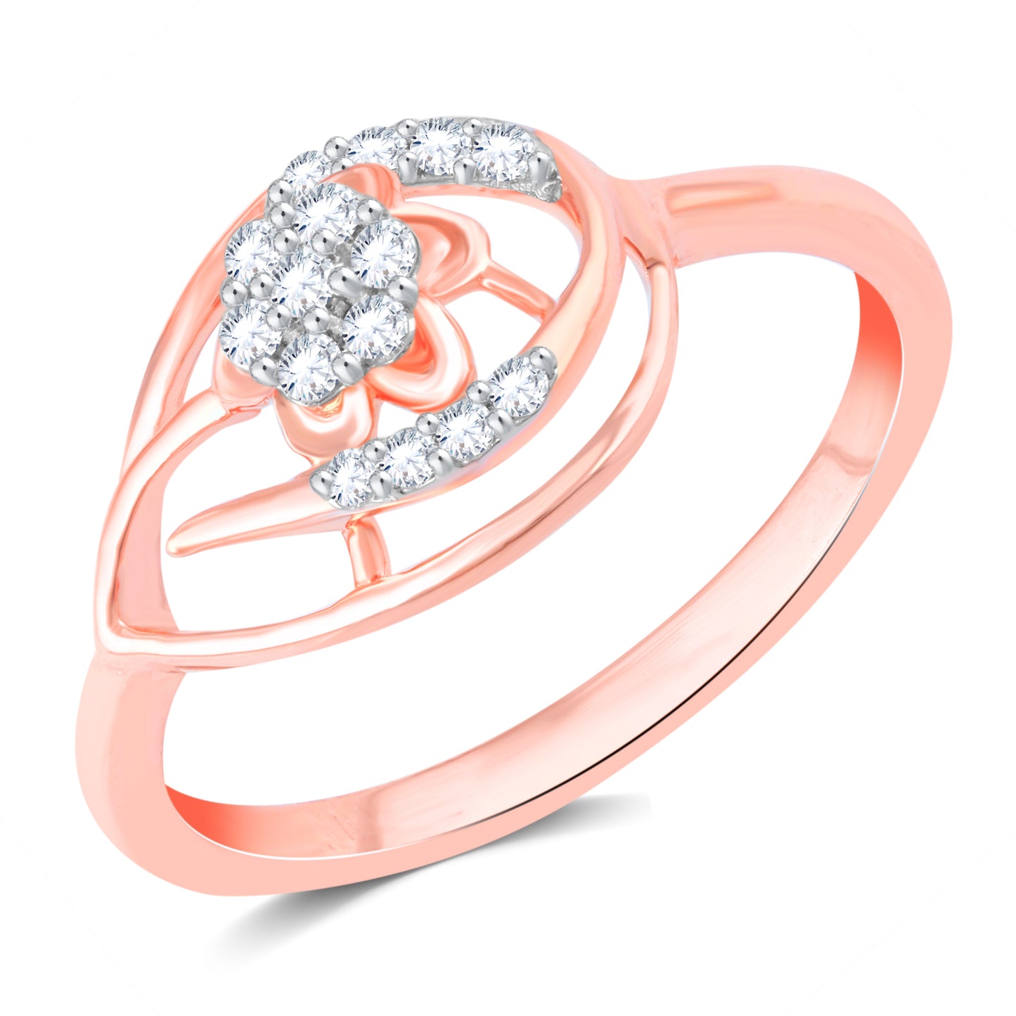 Diamond Ring for her in Rose Gold DPR23016