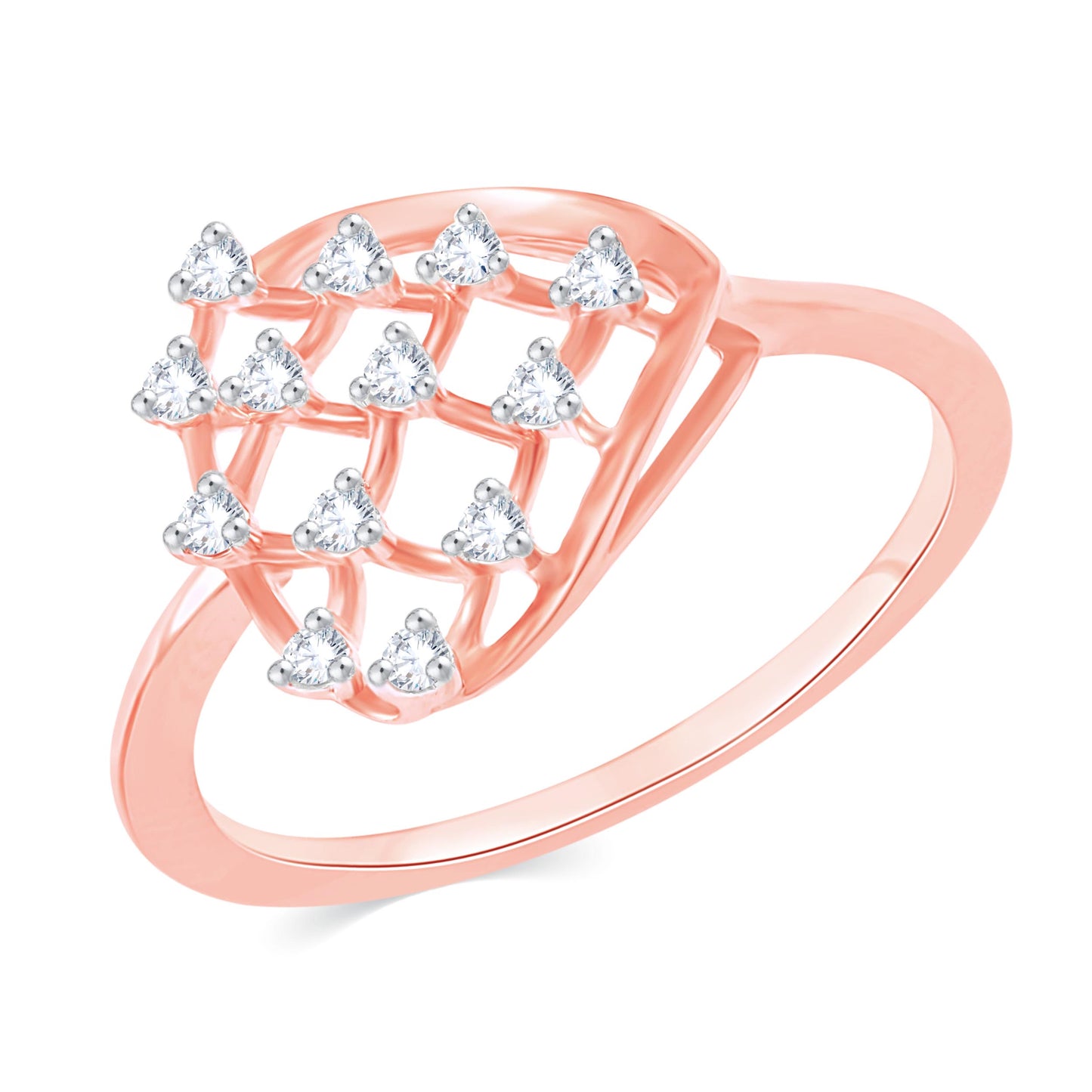 Diamond Ring for her in Rose Gold DPR23018